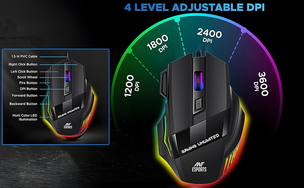 Ant Esports KM 1410 Wired Gaming Keyboard and Mouse Combo